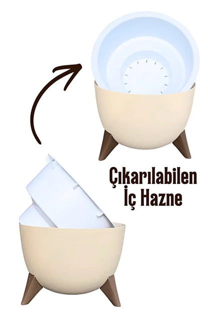 Orta Boy Ufo Model Saksı - 5Lt. Saksı - Yuvarlak Modern Saksı